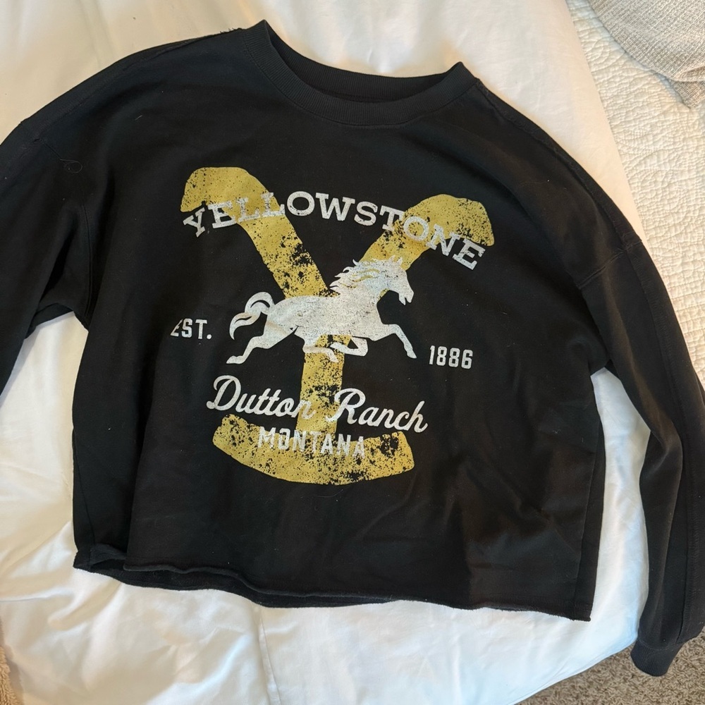Yellowstone Dutton Ranch Black Sweatshirt